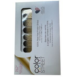 Color Street Nail Polish Strips Ring It In Gold Glitter Gradient